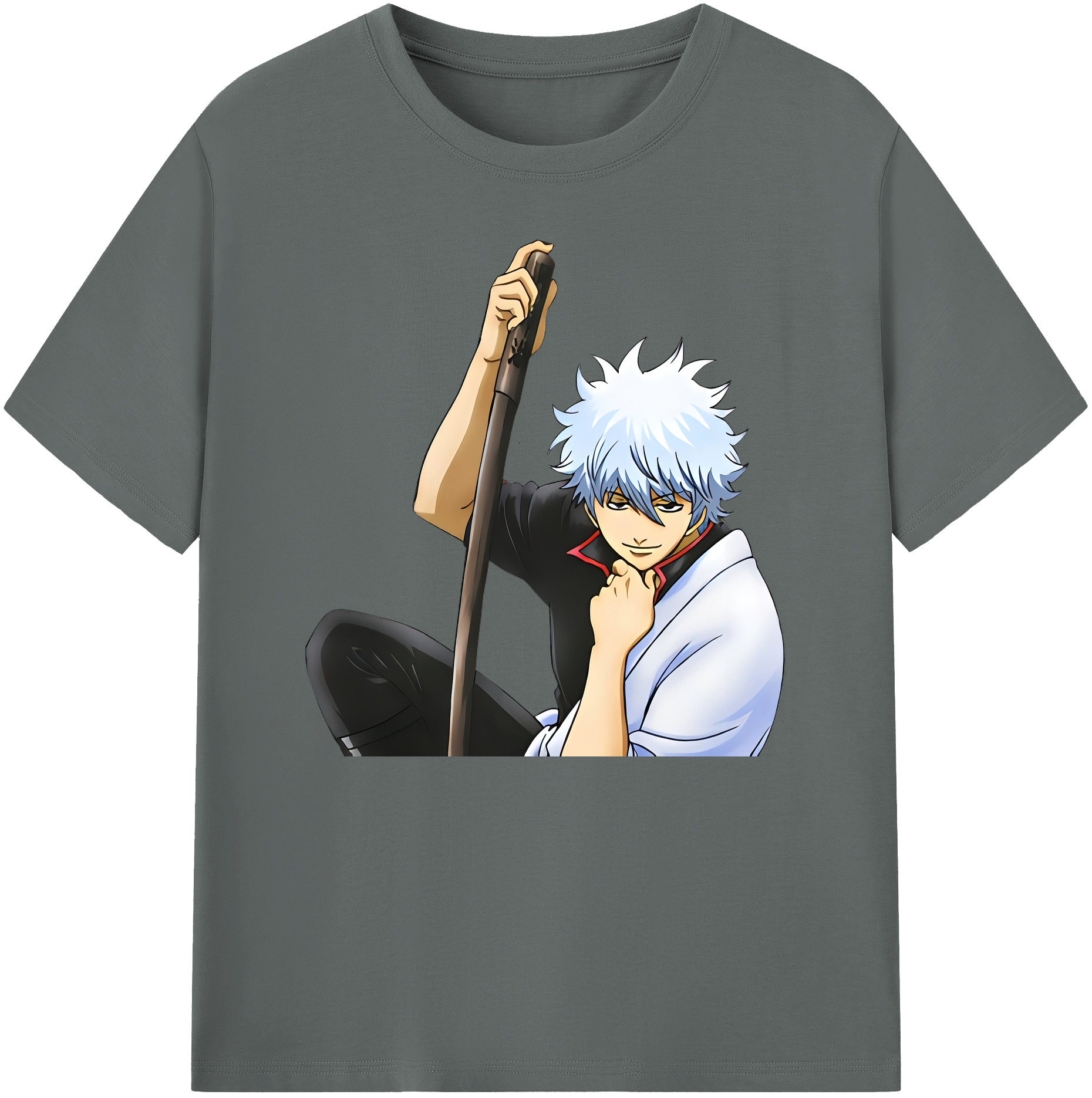 （画像用） ぎんたま 坂田銀時（さかたぎんとき） 神楽 志村新八（しむら しんぱち） GINTAMA Sakata Gintoki Kagura Shimura Shinpachi 綿100％ メンズ半袖Tシャツ｜肌触りやわらか＆通気性
